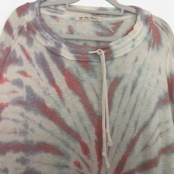 Free People We The Free “Best Catch” Tie Dye Pullover – Cozy Indie Loungecore M - Picture 6 of 8